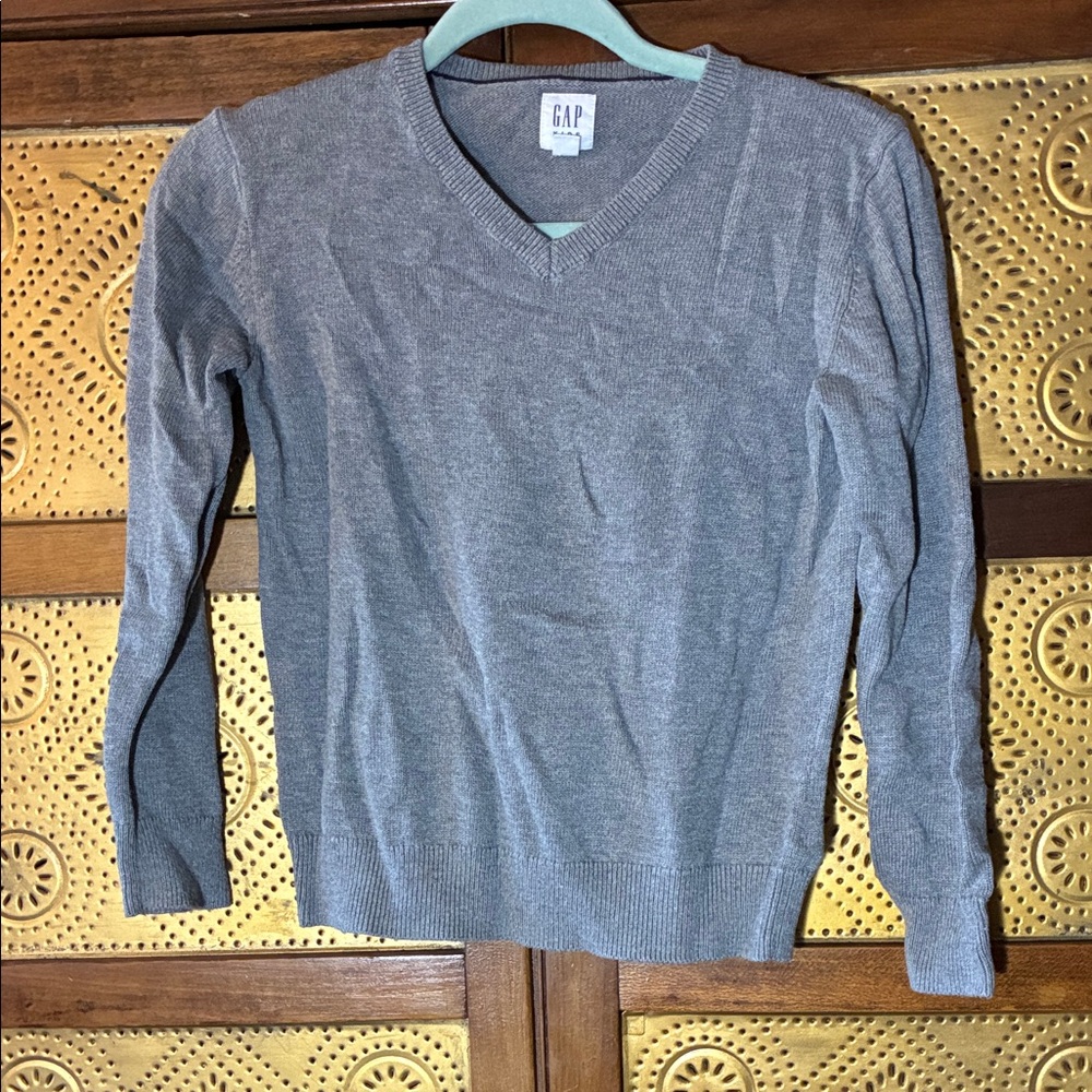 GAP Kids Classic Gray V-Neck Sweater